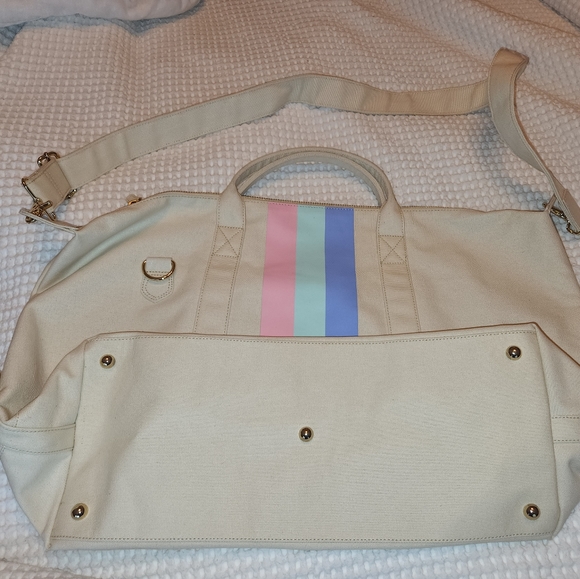 NWT Vineyard Vines Tri Stripe Weekender Canvas LG Bag *Retired* - Picture 4 of 9